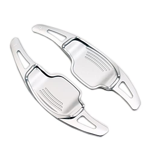 XEBRAD 2 Stück Schalthebelwippen Lenkradschalthebelverlängerung Lenkradnabenverlängerung, for Chevrolet, for Camaro, 2012-2015 Aluminium Lenkrad-Schaltwippen(Silver) von XEBRAD