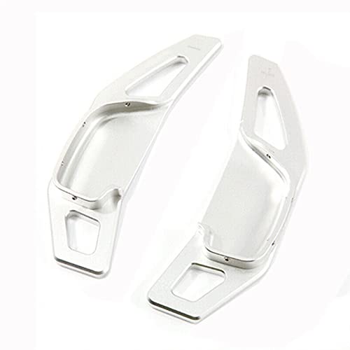 XEBRAD 2-teilige Lenkrad-Schaltwippenverlängerung, for Toyota, Reiz Camry Coroll Ralink Zelas Auto Car Styling 2011-2018, Aluminium Lenkrad-Schaltwippen(Silver) von XEBRAD