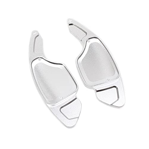 XEBRAD 2-teiliges Auto-Lenkrad-Schaltwippen-Extender, for Cadillac, XT4 2018 2019 2020, Auto-Schaltzubehör aus Aluminiumlegierung Lenkrad-Schaltwippen(Silver) von XEBRAD