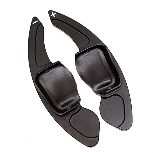 XEBRAD 2-teiliges Lenkradpaddel, automatischer Ersatz, Schalthebelabdeckung, for VW, for Golf, 5 6 MK6 GTI R, for Jetta, MK5, for Passat, B6 B7, for POLO, for Tiguan Lenkrad-Schaltwippen(Black) von XEBRAD