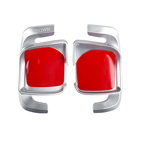 XEBRAD Auto-Lenkrad-Paddel-Schalthebel-Verlängerungs-Schalthebel-Auto-Styling, for Mercedes-Benz, 2021 ES-Klasse W213 W223 MB E200d E250 E300de E350 Lenkrad-Schaltwippen(Silver) von XEBRAD