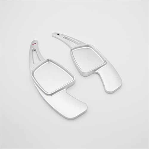 XEBRAD Auto-Lenkrad-Schaltwippen, for Audi, A3 S3 Facelift A5 S5 2017 A4 B9 Q7 2016-2017 TT TTS Aluminium Lenkrad-Schaltwippen(Silver) von XEBRAD