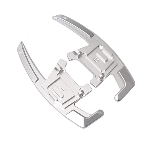 XEBRAD Auto-Lenkrad-Schaltwippen-Verlängerungsschalthebel ersetzen, for VW, for Golf, GTI R GTD GTE MK7 7, for POLO, for Scirocco, 2014-2019 Lenkrad-Schaltwippen(Silver) von XEBRAD