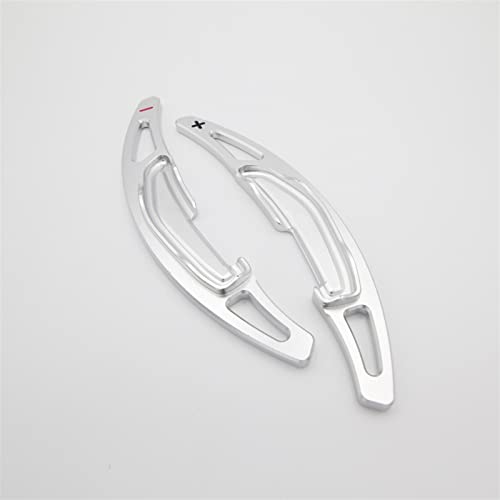 XEBRAD Auto-Lenkrad-Schaltwippenverlängerung, Direktschaltwippenverlängerung, for, 3 5 6 7 F30 F31 F32 F10 M4 F82 M6 F06 F12 2016 Lenkrad-Schaltwippen(A-Silver) von XEBRAD