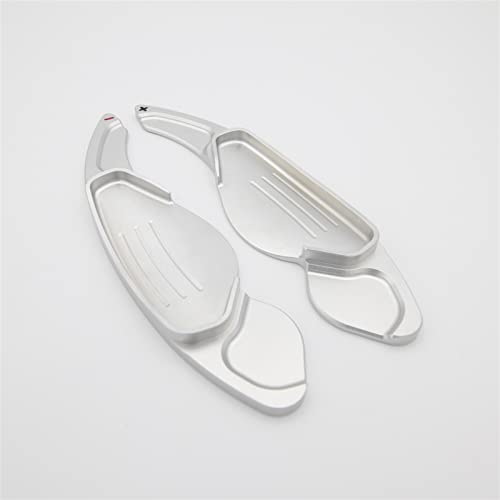 XEBRAD Auto-Schaltwippen, Lenkrad-Schalthebel-Verlängerung, Aufkleber, Zubehör, for Jaguar, XF XE XJ F-PACE F-TYPE X760 X260 X761 X351 Lenkrad-Schaltwippen(Silver) von XEBRAD