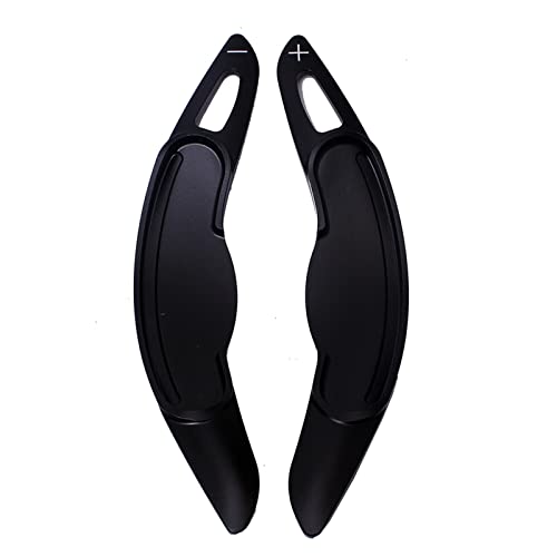XEBRAD Lenkrad-Schaltwippenverlängerung, for MINI, Cooper S JCW F54 F55 F56 F57 F60 Countryman Clubman Abdeckung Zubehör Aluminium Lenkrad-Schaltwippen(Black) von XEBRAD