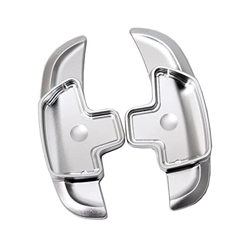 XEBRAD Lenkrad-Schaltwippenverlängerung, for Mercedes-Benz, ABCE GLE-Klasse W176 W205 W246 C117 W218, Aluminium-Schaltwippenblatt Lenkrad-Schaltwippen(Style 2 silver) von XEBRAD