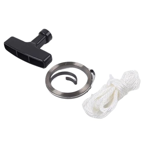 XEBRAD Reparatursatz for Rückstoßstarter-Riemenscheibenfeder, for Zenoah, G2500 Chinese 2500 25cc Kettensäge, Ersatzfeder-Riemenscheibenseil und Griff Rückstoßstarter-Federseil von XEBRAD