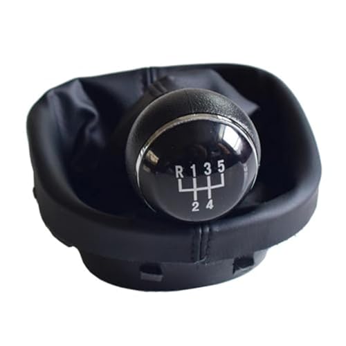XEDLAMP 5/6-Gang-Auto-Schaltknauf-Gamaschenmanschettenabdeckung, for VW, for Caddy, 2 II MK2, for, 2004-2009, manueller Schalthebel-HandBall Schaltsack(BLACK 5 Speed) von XEDLAMP