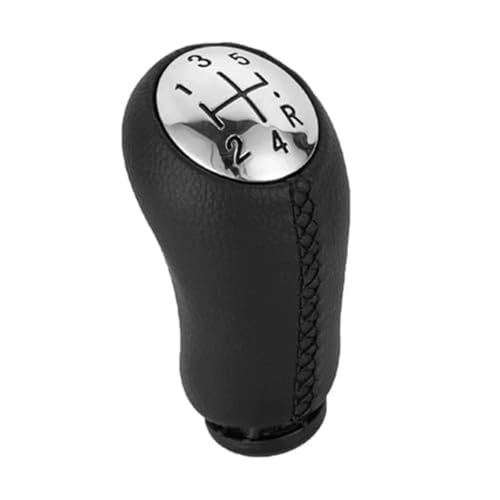 XEDLAMP 5-Gang-Schaltknauf-Abdeckung, for Renault, Megane II Clio III Scenic Kangoo 2009, Auto-Schalthebelgriff-Stickkopf Schaltsack(BLACK Bright-Black) von XEDLAMP