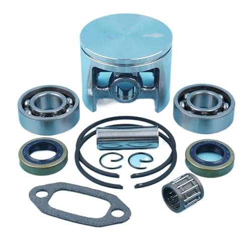 XEDLAMP 52 mm Kurbelwellenlager-Kolbensatz, for JONSERED, 670 630 625 Super II Champ Big Bore Zylinder Kettensäge Öldichtung Nadelkäfig Ersatz Kurbelwellendichtung für Kettensägen von XEDLAMP