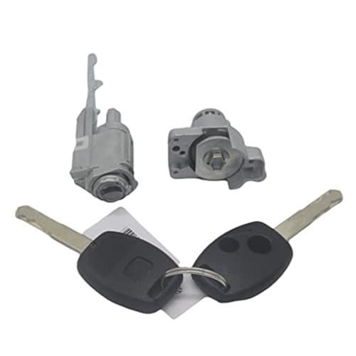 XEDLAMP AL036 KOMPLETTES SCHLOSS-SET ZÜNDSCHALTER TÜRSCHLOSS BARREL TRANS 2 SCHLÜSSEL MIT 46 CHIP, for Civic, 06-08(BLACK IG.S-Left Lock 2pcs) von XEDLAMP