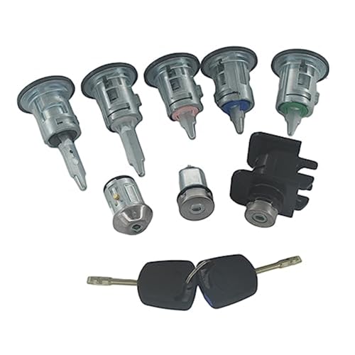 XEDLAMP AL119 YC15V22050YG KOMPLETTES SCHLOSS-SET ZÜNDSCHALTER LINKS RECHTS TÜRSCHLOSS STAMMSCHLOSS, for Ford, TRANSIT CONNECT MK6 2000-2006 von XEDLAMP