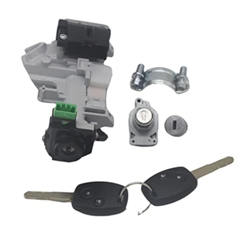 XEDLAMP AL152 06350-SWA-H11 KOMPLETTES SCHLOSS-SET ZÜNDSCHALTER TÜRSCHLOSS BARREL TRANS 2 SCHLÜSSEL MIT 46 CHIPS for CRV CR-V 07-11(BLACK Complete Set) von XEDLAMP