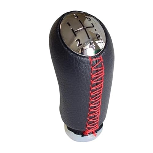 XEDLAMP Auto-Schaltknauf-Abdeckung, for Renault, Megane 2 MK2 II Sport Tourer 2002–2009, Hebel-Schalthebelgehäuse, schwarze Gamaschenmanschette Schaltsack(BLACK Red-Chrome) von XEDLAMP