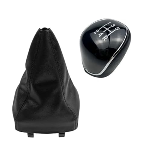 XEDLAMP Auto-Schaltknauf-Gamaschenmanschettenabdeckung, for Ford, for Mondeo, 4 Mk4 IV 2007–2014, staubdichter Gehäusekragen Schaltsack(BLACK Black 5 speed 2pcs) von XEDLAMP