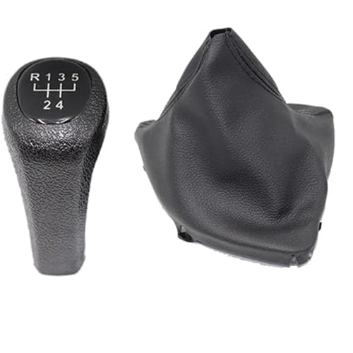 XEDLAMP LHD Left Drive Car Shift Schaltknauf Hebel Gaitor Boot Cover, for, 1 Series E81 E82 E87 E88 Gearstick Gaiter Manual Schaltsack(BLACK 5 speed set) von XEDLAMP