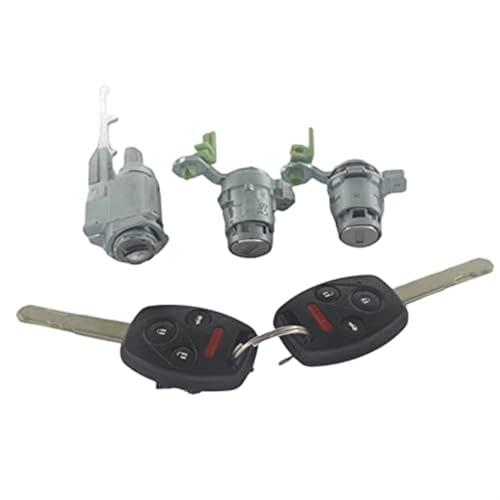 XEDLAMP SCHLOSS-SET ZÜNDSCHALTER BARREL TÜRSCHLOSS MIT KNOPFSCHLÜSSELN for CRV 03-06 ELEMENT 03-11(BLACK 3-Panic Button Keys) von XEDLAMP