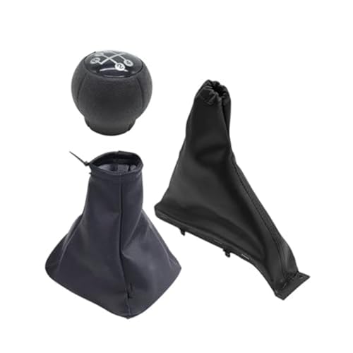 XEDLAMP Schaltknauf, Schaltmanschette, Kofferraumabdeckung, for Opel, Astra F 1991–1998, Auto-Styling, Handbremshebel Schaltsack(BLACK 3Pcs) von XEDLAMP
