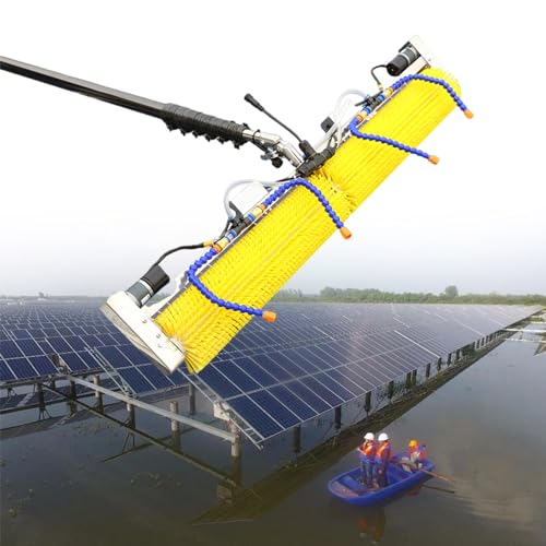 Automatische Photovoltaik-Panel-Reinigungsmaschine, Outdoor-Solarpanel-Reinigung Mit Spezieller ReinigungsbüRste, Teleskopstange,5m von XEEAOFE