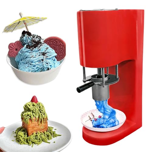 Gewerbliche Frozen-Yogurt-Maschine, Eisnudelformer, Spaghetti-Eisbereiter für Eisdielen, Bars, Cafés,Red Gewerbliche Frozen-Yogurt-Maschine, Eisnudelformer, Spaghetti-Eisbereiter für Eisdielen, Bars, Cafés,Red von XEEAOFE
