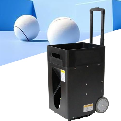 XEEAOFE Tennisballmaschine, Automatischer Tennisballwerfer Mit Fernbedienung, Einstellbarer Abwurfwinkel, Geschwindigkeit, Rotationsfrequenz, Kann 50 BäLle Aufnehmen von XEEAOFE