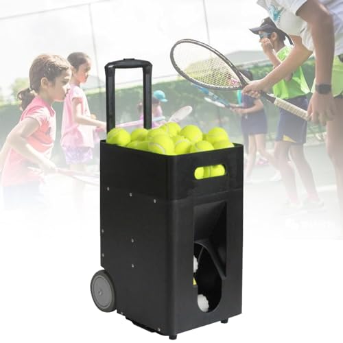 XEEAOFE Tragbare Tennisballmaschine, Tennis-Wurfmaschine Mit Fernbedienung Und App, 5 Ah Lithium-Batteriebetrieb, 50 BäLle, Max. 50 Km/H von XEEAOFE