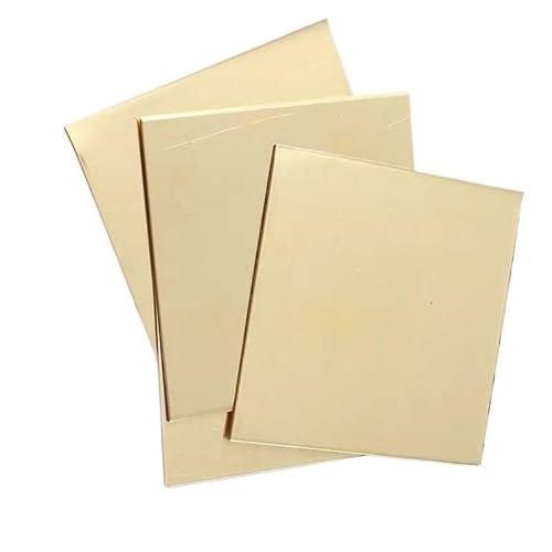 0,5 mm dicke Messingbleche – 4er-Pack leicht zu schneidende Metallplatten for Heimwerkerprojekte, Elektrotechnik und Bastelarbeiten(50mm*200mm) von XEINNILL