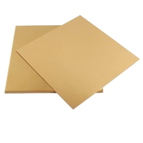Messingblech – 1 Stück, keine Kratzer, langlebige dünne Messingmetallplatte for Präzisionsteile und Schweißarbeiten – 150 x 150 mm (4 mm, 5 mm, 6 mm)(150x150x6mm) von XEINNILL