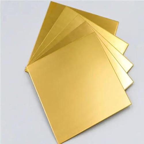 Messingplattenblech – 1 Stück, 2 mm dick, Präzisionsmetalle for Heimwerkerprojekte, hervorragende Leitfähigkeit und Bearbeitbarkeit(300x300mm) von XEINNILL