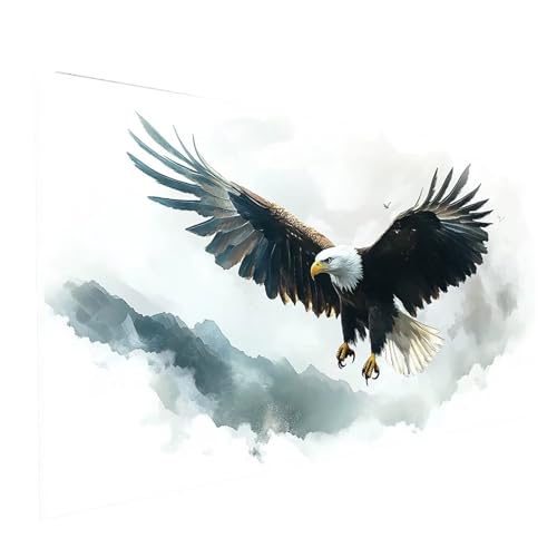 5D Diamond Painting Erwachsene Adler Runden Volldiamant Malen Nach Zahlen Tier, Diamant Strasssteine DIY Set mit Diamond Painting Zubehör, Bastelset Erwachsene für Zimmer Deko 60 x 30 cm Model-09682 von XELIETOO