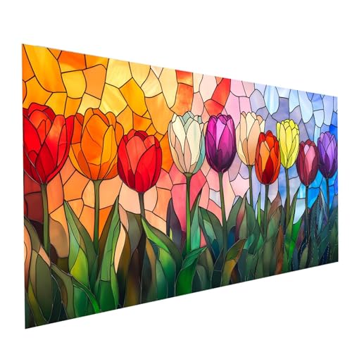 5D Diamond Painting Erwachsene Blume Runden Volldiamant Malen Nach Zahlen Abstrakt, Diamant Strasssteine DIY Set mit Diamond Painting Zubehör,Bastelset Erwachsene für Zimmer Deko 80 x 40 cm Model07859 von XELIETOO