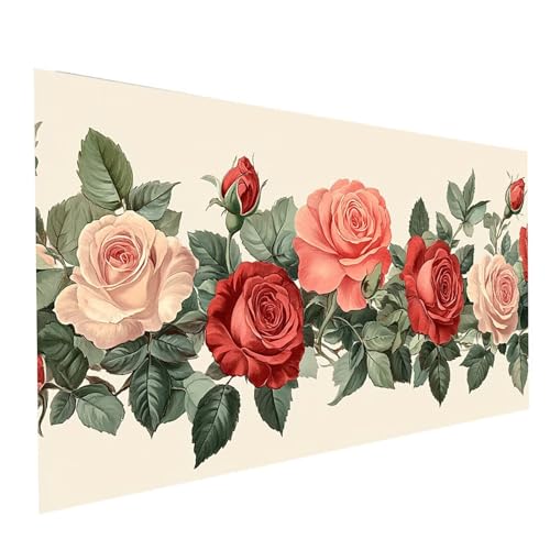 5D Diamond Painting Erwachsene Blume Square Volldiamant Malen Nach Zahlen Pflanzen, Diamant Strasssteine DIY Set mit Diamond Painting Zubehör, Bastelset Erwachsene für Zimmer Deko 160x80cm Model-09031 von XELIETOO