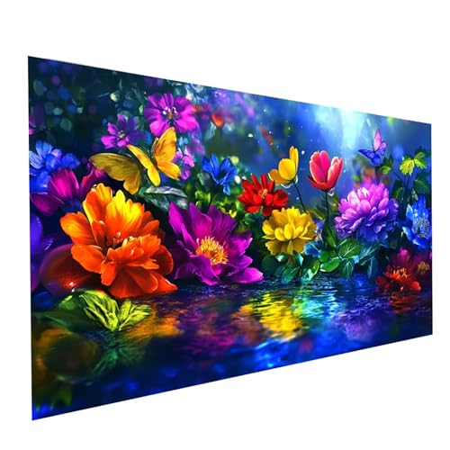 5D Diamond Painting Erwachsene Farbe Square Volldiamant Malen Nach Zahlen Blume, Diamant Strasssteine DIY Set mit Diamond Painting Zubehör, Bastelset Erwachsene für Zimmer Deko 80 x 40cm Model-07363 5D Diamond Painting Erwachsene Farbe Square Volldiamant Malen Nach Zahlen Blume, Diamant Strasssteine DIY Set mit Diamond Painting Zubehör, Bastelset Erwachsene für Zimmer Deko 80 x 40cm Model-07363 von XELIETOO