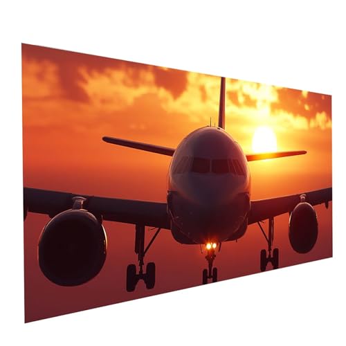 5D Diamond Painting Erwachsene Flugzeug Square Volldiamant Malen Nach Zahlen Sonnenuntergang, Diamant Strasssteine DIY Set mit Diamond Painting Zubehör, Bastelset Erwachsene 80x40cm Model-09571 5D Diamond Painting Erwachsene Flugzeug Square Volldiamant Malen Nach Zahlen Sonnenuntergang, Diamant Strasssteine DIY Set mit Diamond Painting Zubehör, Bastelset Erwachsene 80x40cm Model-09571 von XELIETOO