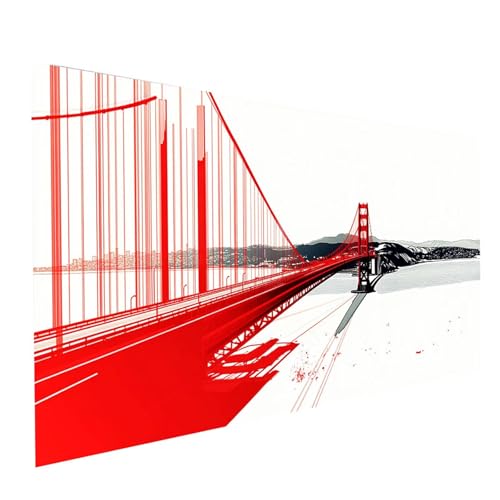 5D Diamond Painting Erwachsene Golden Gate Bridge Runden Volldiamant Malen Nach Zahlen Brücke, Diamant Strasssteine DIY Set mit Diamond Painting Zubehör, Bastelset Erwachsene 100x50cm Model-09652 5D Diamond Painting Erwachsene Golden Gate Bridge Runden Volldiamant Malen Nach Zahlen Brücke, Diamant Strasssteine DIY Set mit Diamond Painting Zubehör, Bastelset Erwachsene 100x50cm Model-09652 von XELIETOO