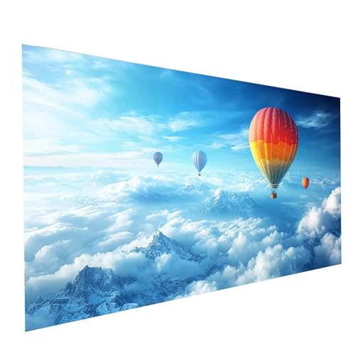 5D Diamond Painting Erwachsene Heißluftballon Square Volldiamant Malen Nach Zahlen Schneeberg, Diamant Strasssteine DIY Set mit Diamond Painting Zubehör, Bastelset Erwachsene 140x70cm Model-08294 von XELIETOO
