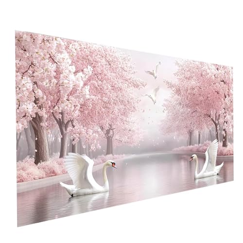5D Diamond Painting Erwachsene Schwan Square Volldiamant Malen Nach Zahlen Blume, Diamant Strasssteine DIY Set mit Diamond Painting Zubehör, Bastelset Erwachsene für Zimmer Deko 100 x 50 cm Model07908 5D Diamond Painting Erwachsene Schwan Square Volldiamant Malen Nach Zahlen Blume, Diamant Strasssteine DIY Set mit Diamond Painting Zubehör, Bastelset Erwachsene für Zimmer Deko 100 x 50 cm Model07908 von XELIETOO