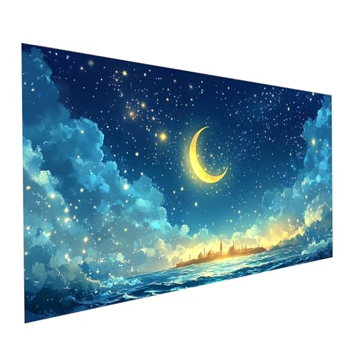 5D Diamond Painting Erwachsene Sternenhimmel Runden Volldiamant Malen Nach Zahlen Stadt, Diamant Strasssteine DIY Set mit Diamond Painting Zubehör, Bastelset Erwachsene Room Decor 200x100cm Model07544 von XELIETOO