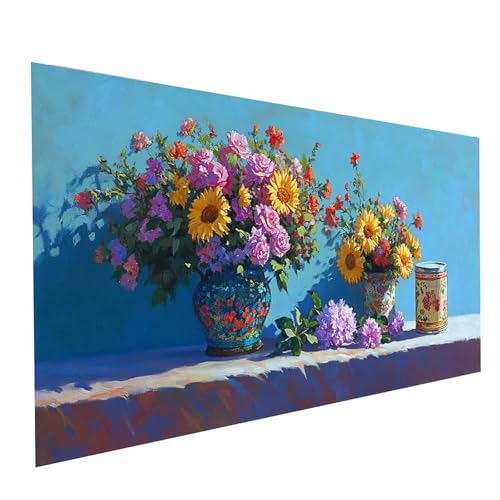 Diamond Painting Blume, 5D DIY Malen Nach Zahlen Erwachsene mit Diamond 100x200cm, Diamant Painting Bilder Vase, Square Strasssteine Stickerei Embroidery kit, für Wandbilder Zimmer Deko Model-10000 von XELIETOO