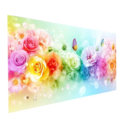 Diamond Painting Blume, 5D DIY Malen Nach Zahlen Erwachsene mit Diamond 40 x 80 cm, Diamant Painting Bilder Schmetterling, Square Strasssteine Stickerei Embroidery kit, für Zimmer Deko Model-09259 Diamond Painting Blume, 5D DIY Malen Nach Zahlen Erwachsene mit Diamond 40 x 80 cm, Diamant Painting Bilder Schmetterling, Square Strasssteine Stickerei Embroidery kit, für Zimmer Deko Model-09259 von XELIETOO