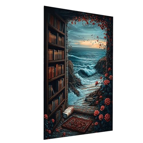 Diamond Painting Bücherregal, 5D DIY Malen Nach Zahlen Erwachsene mit Diamond, Diamant Painting Bilder Blume, Square Strasssteine Stickerei Embroidery kit, für Zimmer Deko 50 x 70 CM Model-14274 Diamond Painting Bücherregal, 5D DIY Malen Nach Zahlen Erwachsene mit Diamond, Diamant Painting Bilder Blume, Square Strasssteine Stickerei Embroidery kit, für Zimmer Deko 50 x 70 CM Model-14274 von XELIETOO