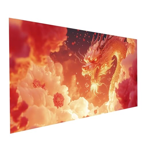Diamond Painting Drachen, 5D DIY Malen Nach Zahlen Erwachsene mit Diamond 50 x 100 cm, Diamant Painting Bilder Blume, Square Strasssteine Stickerei Embroidery kit, für Deko Wohnzimmer Model-09356 Diamond Painting Drachen, 5D DIY Malen Nach Zahlen Erwachsene mit Diamond 50 x 100 cm, Diamant Painting Bilder Blume, Square Strasssteine Stickerei Embroidery kit, für Deko Wohnzimmer Model-09356 von XELIETOO
