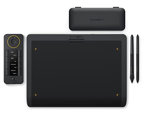 Xencelabs Pen Tablet Medium Bundle Grafiktablett für Profi Kreative, Wireless Zeichentablett mit Quick Keys und 2 Stiften 8192 Druckstufen 12" Zeichentablett für Windows-ARM/Windows/Mac/Linux von XENCELABS