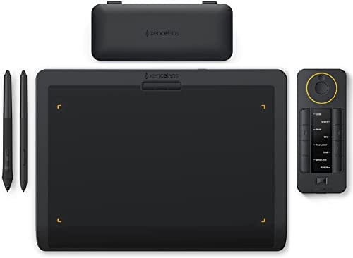 Xencelabs Pen Tablet Medium Bundle Grafiktablett für Profi Kreative, Wireless Zeichentablett mit Quick Keys und 2 Stiften 8192 Druckstufen 12" Zeichentablett für Windows-ARM/Windows/Mac/Linux von XENCELABS