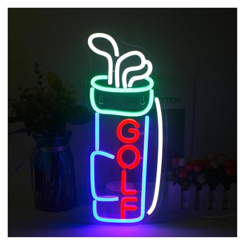 Hängende Kunst-Leuchtreklamen Golf Series Neon - Schild Dimmbare Neonlichter USB Powered Wandleuchten Schilder Für Gym Bar Party(17x42cm) von XENITE