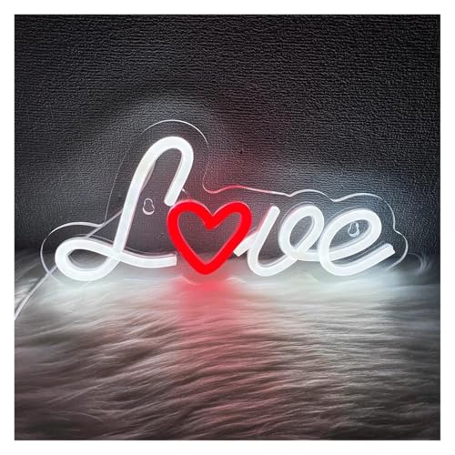 Hängende Kunst-Leuchtreklamen Neonschild Love Rotes Herzförmiges LED-Licht Dimmbar Stromversorgung Über USB Für Hochzeit Schlafzimmer Club Kunstdekor Wandlampe 28.5cmx13.5cm Hängende Kunst-Leuchtreklamen Neonschild Love Rotes Herzförmiges LED-Licht Dimmbar Stromversorgung Über USB Für Hochzeit Schlafzimmer Club Kunstdekor Wandlampe 28.5cmx13.5cm von XENITE