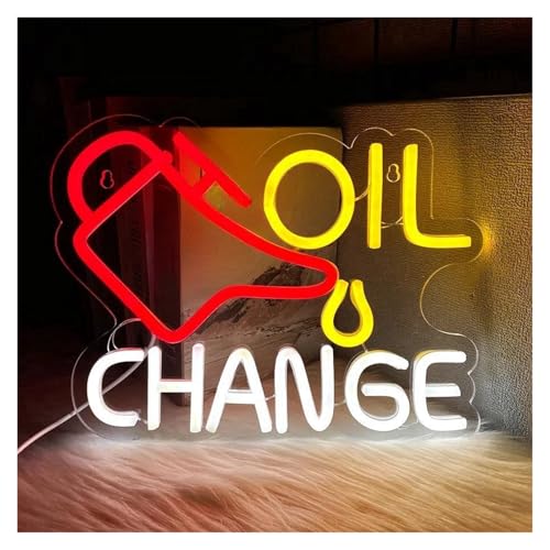 Hängende Kunst-Leuchtreklamen Oil Change Neonschild Garage LED-Licht Autoreparatur Wandlampe USB-betrieben Für Reparaturwerkstatt Männerhöhle Garage Kunstdekor 30cmx23cm Hängende Kunst-Leuchtreklamen Oil Change Neonschild Garage LED-Licht Autoreparatur Wandlampe USB-betrieben Für Reparaturwerkstatt Männerhöhle Garage Kunstdekor 30cmx23cm von XENITE