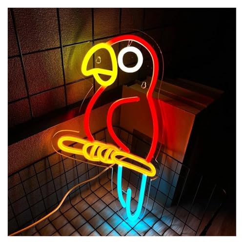 Hängende Kunst-Leuchtreklamen Papagei Neonschild Bunte Papagei-LED-Wandlampe USB-betrieben Für Bar Partys Herrenhöhle Zimmer Kunstdekor 23cmx40cm Hängende Kunst-Leuchtreklamen Papagei Neonschild Bunte Papagei-LED-Wandlampe USB-betrieben Für Bar Partys Herrenhöhle Zimmer Kunstdekor 23cmx40cm von XENITE