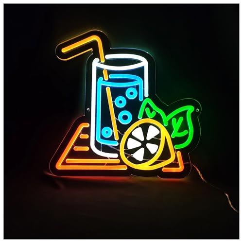 Hängende Kunst-Leuchtreklamen Soda Lemon Neonschild, USB-betrieben, Coffee Shop Nachtlicht, Schilderlicht Für Getränkeläden Und Bars 34cmx35cm Hängende Kunst-Leuchtreklamen Soda Lemon Neonschild, USB-betrieben, Coffee Shop Nachtlicht, Schilderlicht Für Getränkeläden Und Bars 34cmx35cm von XENITE
